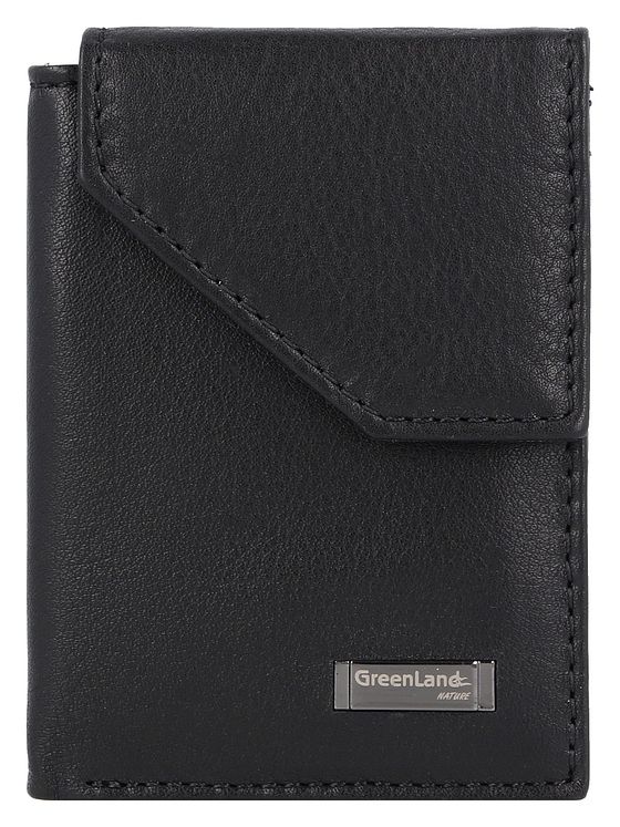 Greenland Nature Sort nappa-pung RFID-læder 7 cm Greenland Nature Sort nappa-pung RFID-læder 7 cm