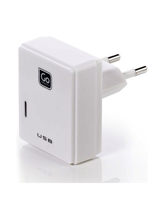 Go Travel Dobbelt USB-oplader til micro USB + Apple-enheder UK Go Travel Dobbelt USB-oplader til micro USB + Apple-enheder UK