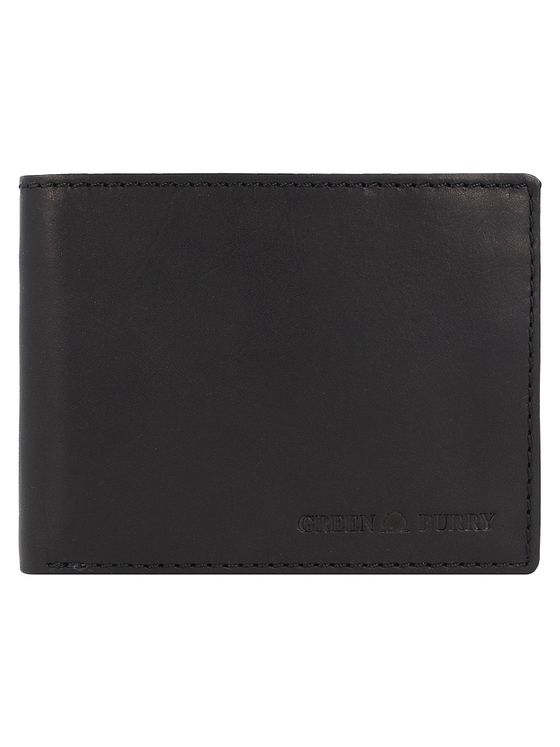 Greenburry Pure Black Pung RFID-beskyttelse Læder 13 cm