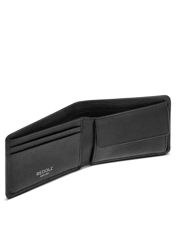 Redolz Leather Essentials QF lille pung i RFID-læder, 10,5 cm Redolz Leather Essentials QF lille pung i RFID-læder, 10,5 cm