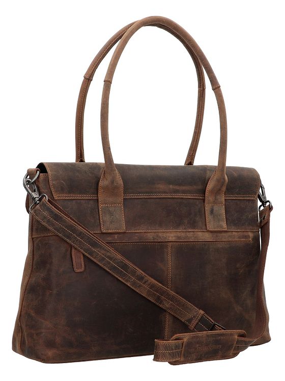 Plevier Retro Lamarr Skuldertaske Læder 45 cm Laptoprum