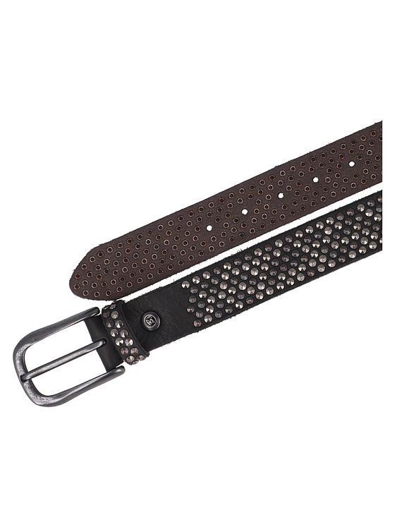 b.belt Bælte i læder med nitter