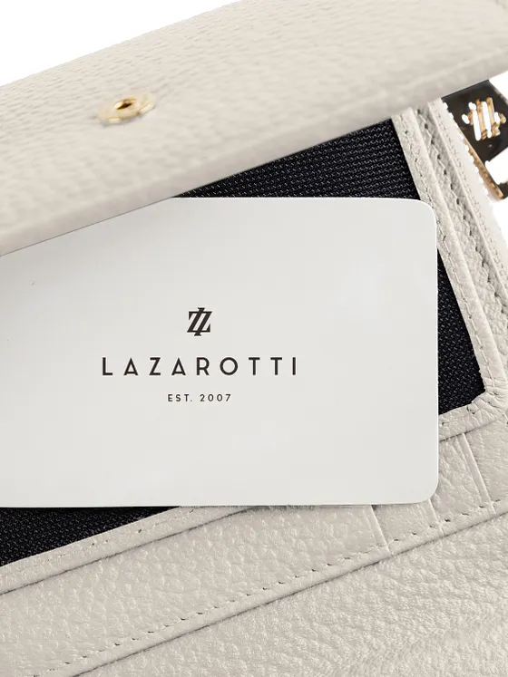 Lazarotti Cartera de piel «Bologna» con cremallera envolvente, 12 cm