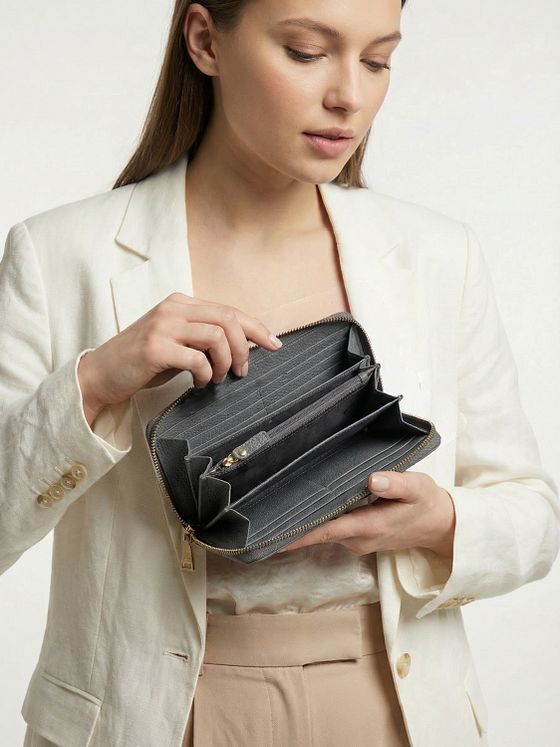 Lazarotti Bologna Leather XL Peněženka na zip Kožená 19 cm