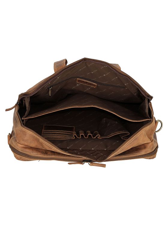 Greenburry Vintage dokumentmappe i læder 42 cm med rum til bærbar computer
