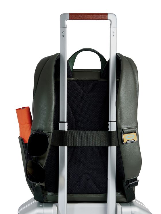 Piquadro Ael Batoh Kůže 37 cm Kapsa na notebook