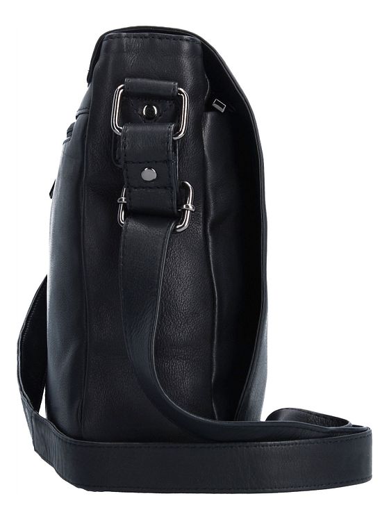 Greenland Nature Sort Nappa Messenger-læder 38 cm