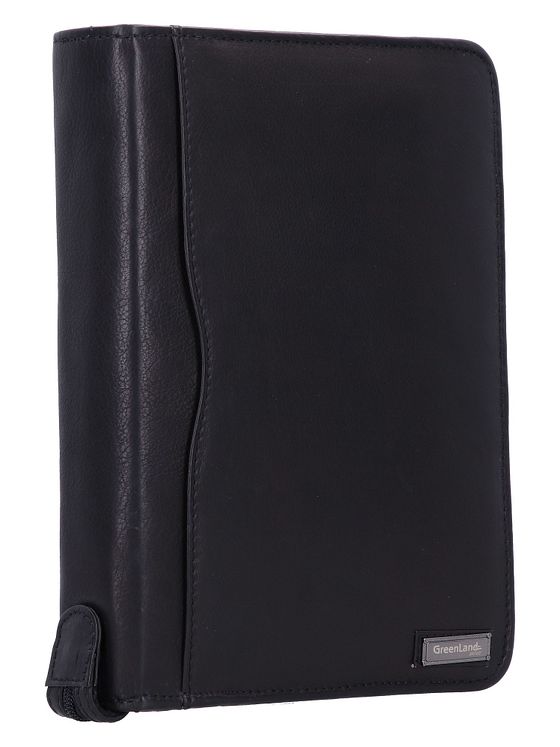 Greenland Nature Sort nappa ringpung i læder 19 cm