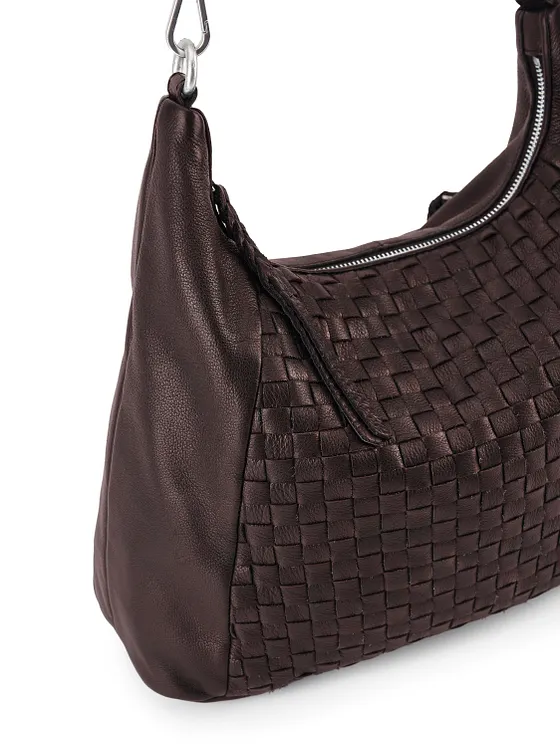 FredsBruder Calm Weave Bolsa de hombro Piel natural 38 cm FredsBruder Calm Weave Bolsa de hombro Piel natural 38 cm
