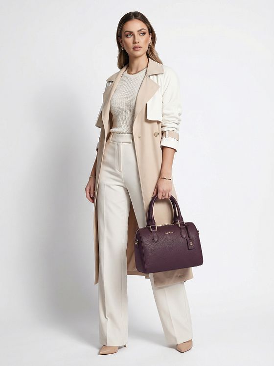 Lazarotti Bologna læder bowling-taske håndtaske læder 26 cm Lazarotti Bologna læder bowling-taske håndtaske læder 26 cm