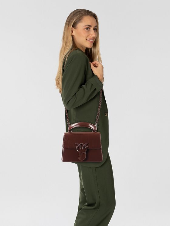 PINKO Love One Top Mini Håndtaske Læder 20 cm