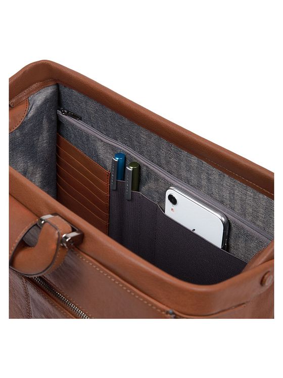 Piquadro Sort firkantet dokumentmappe i læder 37 cm