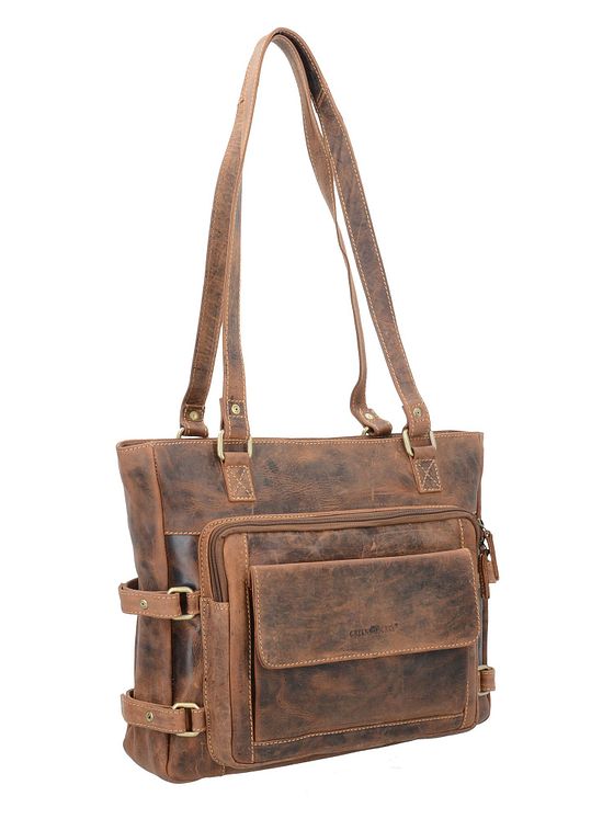 Greenburry Vintage skuldertaske i læder 36 cm