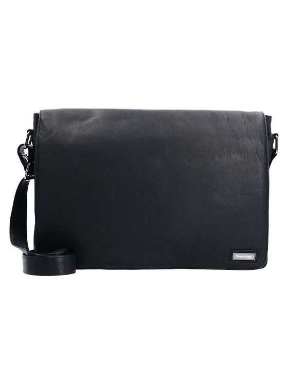 Greenland Nature Sort Nappa Messenger-læder 38 cm
