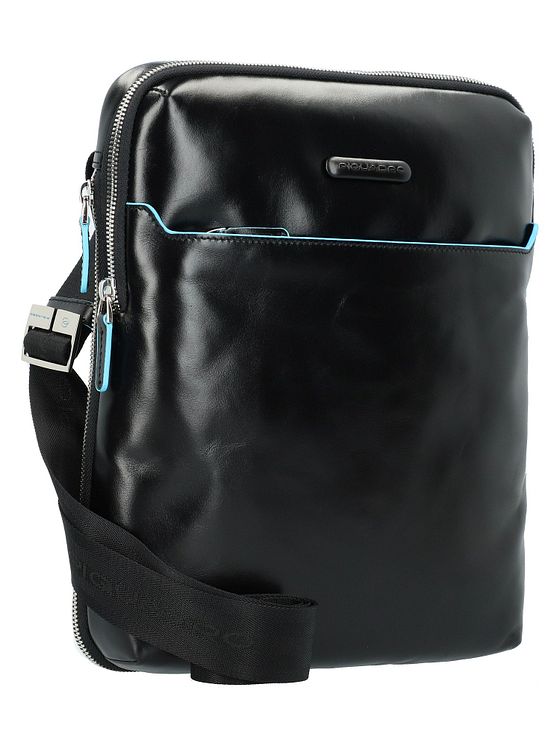 Piquadro Bogstav-skuldertaske i læder 26 cm