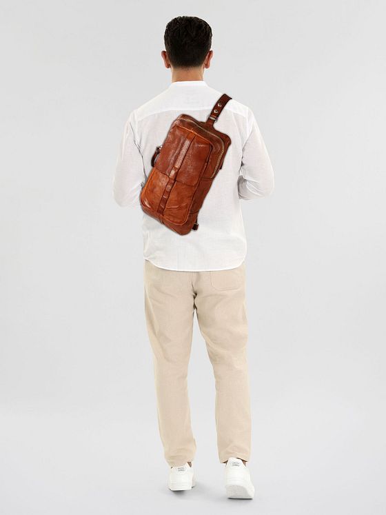 Campomaggi Avocado Sling Tasker i læder 36 cm