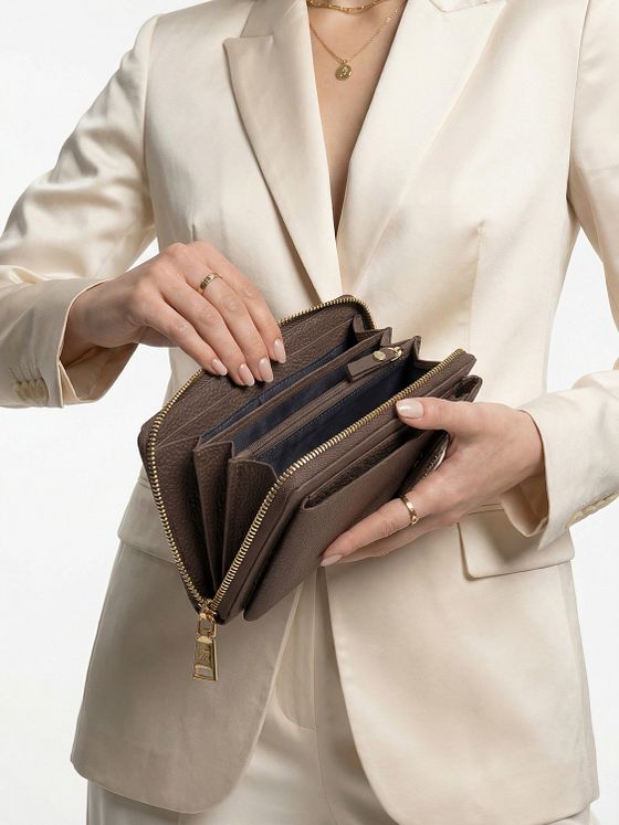 Lazarotti Bologna Leather Zip-Around Peněženka Pouzdro na mobilní telefon kožené 19 cm