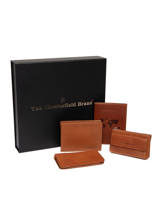 The Chesterfield Brand Pung gavesæt 4-delt læder 12 cm