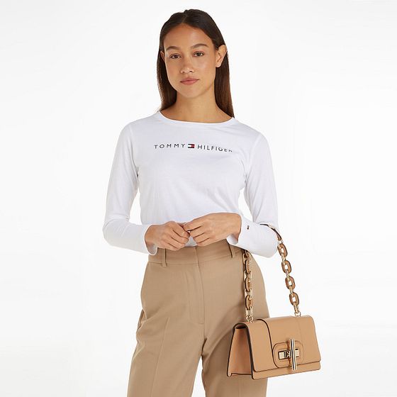 Tommy Hilfiger Turnlock Skuldertaske Læder 28 cm