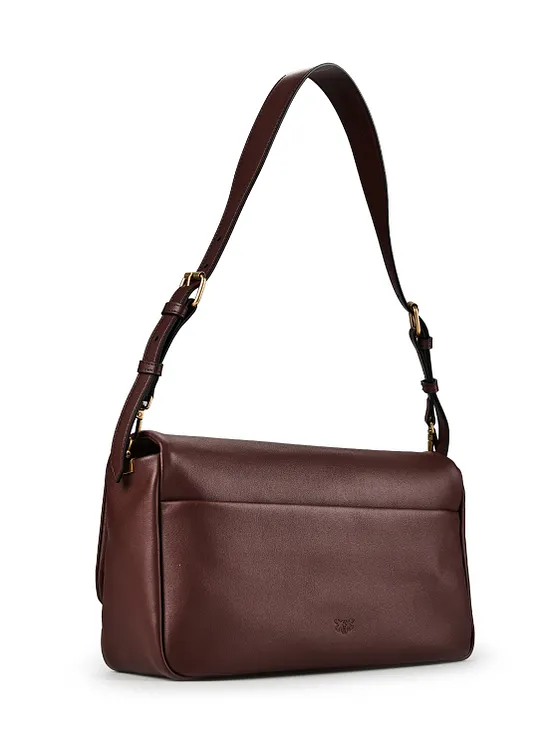 PINKO Click Soft Classic Bolsa de hombro Piel natural 32 cm PINKO Click Soft Classic Bolsa de hombro Piel natural 32 cm