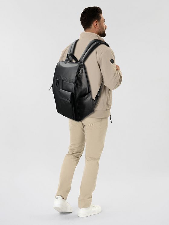 Piquadro Zaino Daypack Læder 34 cm Laptoprum
