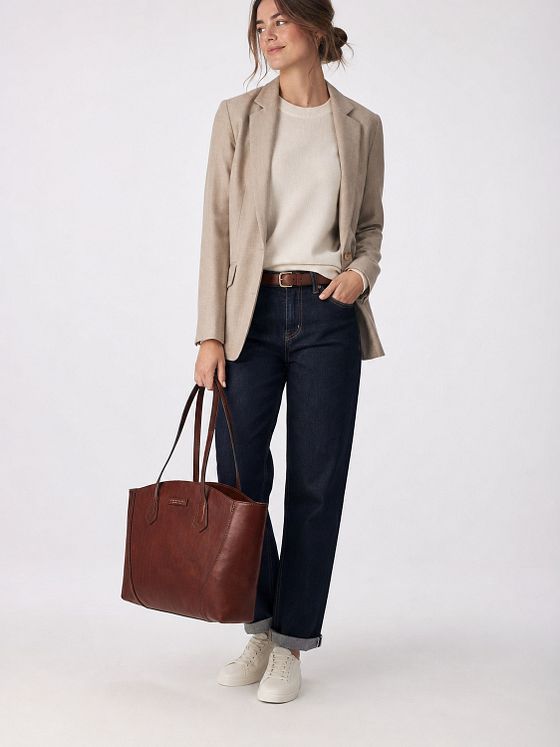 The Bridge Magda Bolsa de hombro Piel natural 42 cm The Bridge Magda Bolsa de hombro Piel natural 42 cm