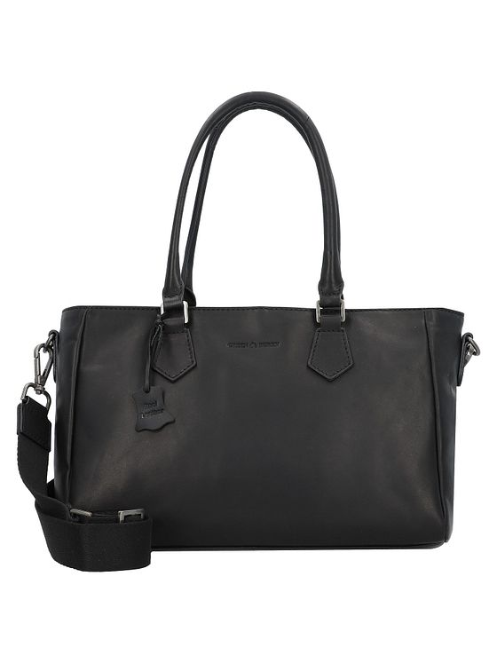 Greenburry Pure Black Håndtaske Læder 33 cm