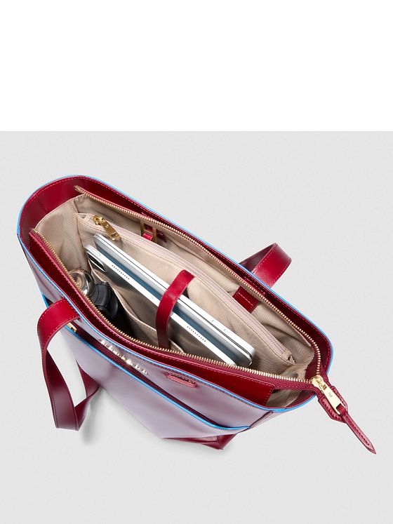 Piquadro Blue Square Skuldertaske RFID-beskyttelse Læder 30 cm Laptoprum