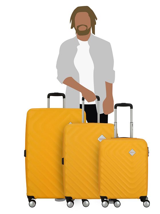 American Tourister Summer Square 4 hjul Kuffert 3-delt med strækfold