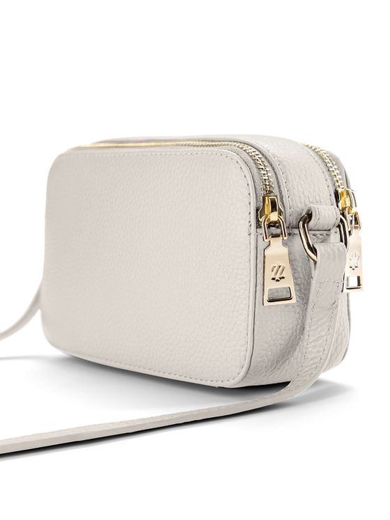 Lazarotti Bologna Kožená taška přes rameno na fotoaparát Kožená taška s dvojitým zipem 18 cm