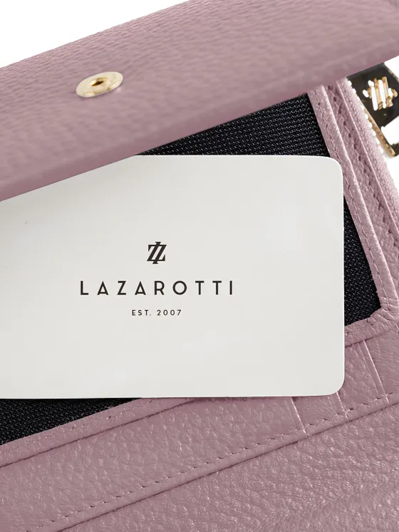 Lazarotti Cartera de piel «Bologna» con cremallera envolvente, 12 cm