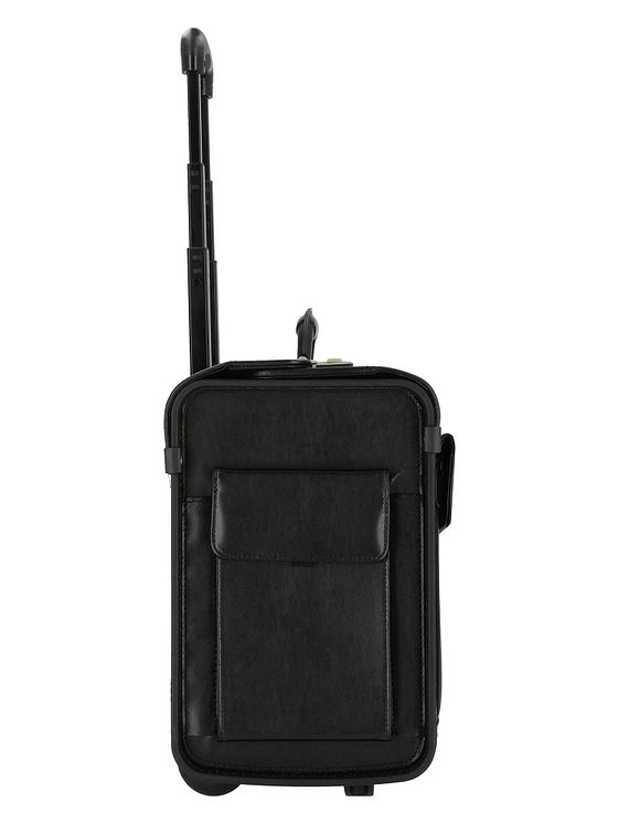 Dermata 2-hjulet pilot-trolley i læder 45,5 cm laptop-rum