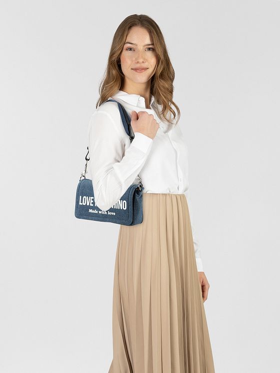 Love Moschino Denim Signature Love Skuldertaske 24 cm