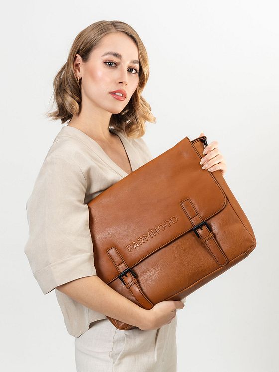 Farmhood Memphis Dokumenttaske Messenger Læder 38 cm Laptoprum