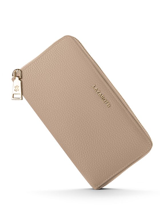 Lazarotti Bologna Leather XL Peněženka na zip Kožená 19 cm