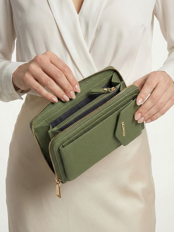 Lazarotti Bologna Leather Zip-Around Peněženka Pouzdro na mobilní telefon kožené 19 cm