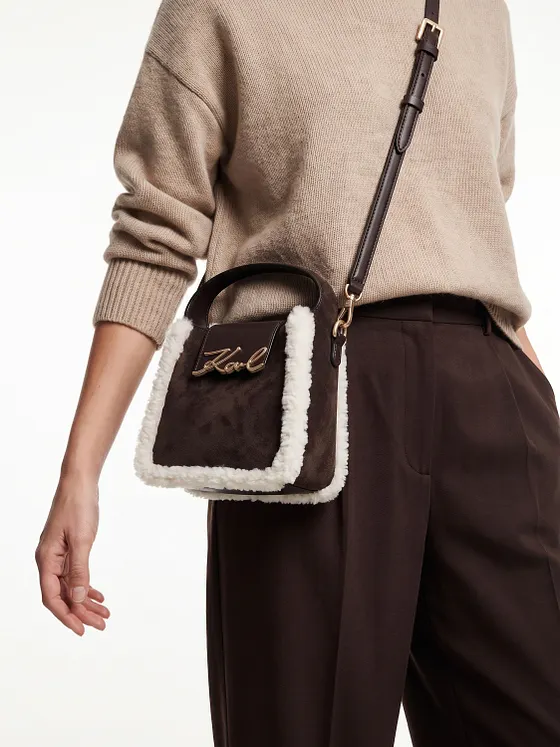 Karl Lagerfeld Signature Mini Bolso Piel natural 18 cm Karl Lagerfeld Signature Mini Bolso Piel natural 18 cm
