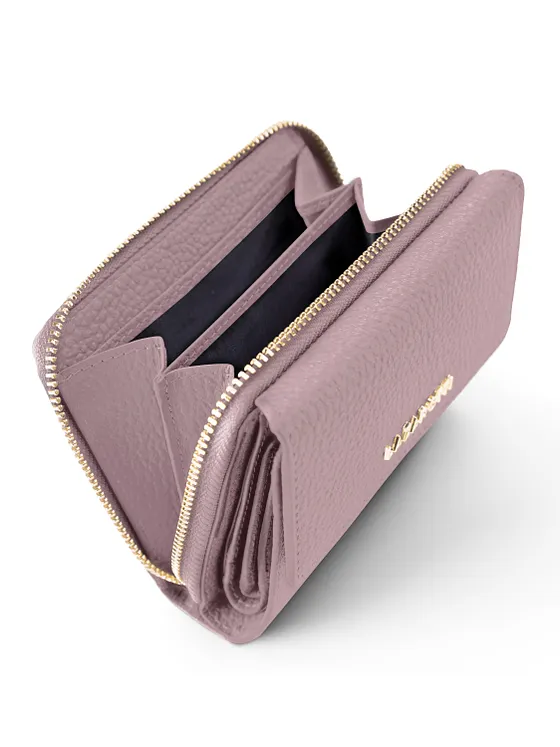Lazarotti Cartera de piel «Bologna» con cremallera envolvente, 12 cm