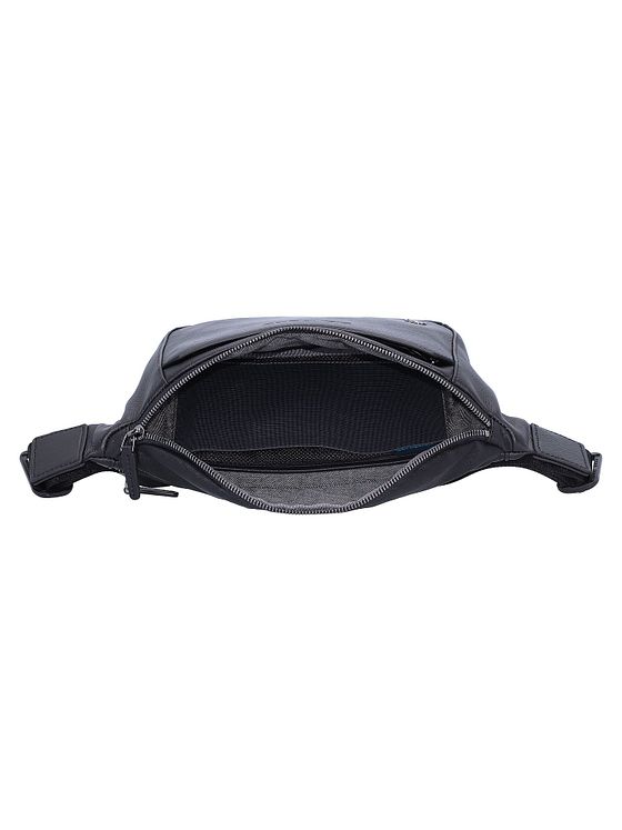 Piquadro Sort firkantet bæltetaske i læder 31 cm Piquadro Sort firkantet bæltetaske i læder 31 cm