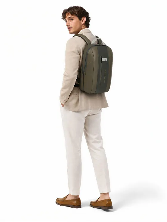 Piquadro Zaino Daypack Læder 42 cm Laptoprum