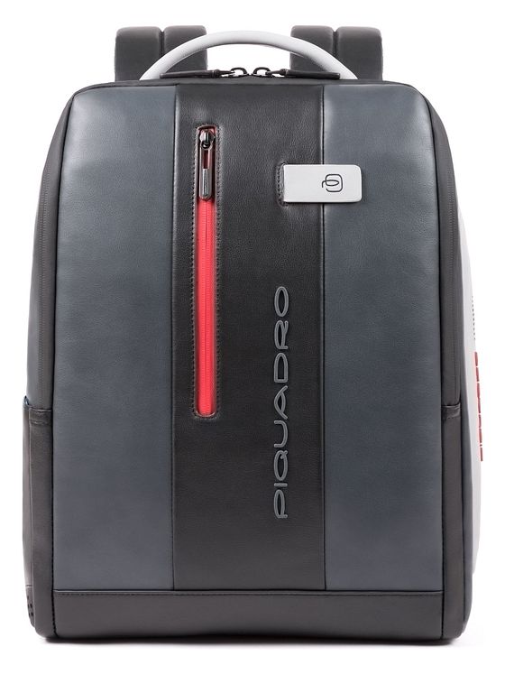 Piquadro Městský batoh kožený 41 cm přihrádka na notebook