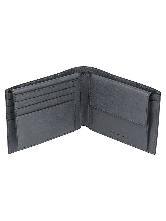 Piquadro Sort firkantet pung i RFID-læder 12,5 cm Piquadro Sort firkantet pung i RFID-læder 12,5 cm