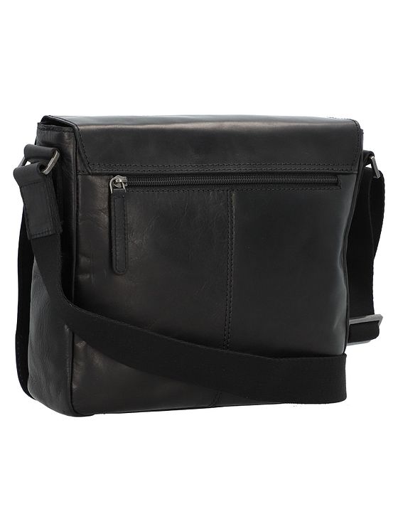 Greenburry Pure Black Skuldertaske Læder 26 cm