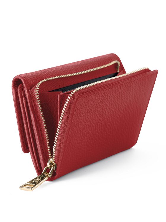 Lazarotti Bologna Kožená peněženka XL s přihrádkou na zip kůže 14 cm