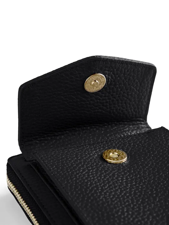 Lazarotti Cartera de piel de Bolonia con cremallera envolvente y funda de teléfono móvil, 19 cm Lazarotti Cartera de piel de Bolonia con cremallera envolvente y funda de teléfono móvil, 19 cm