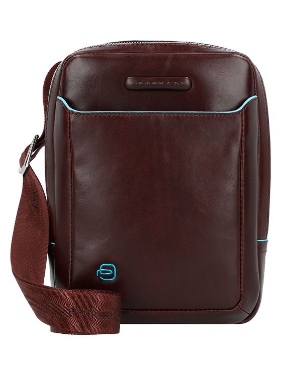 Piquadro Blå firkantet skuldertaske i læder 22 cm Piquadro Blå firkantet skuldertaske i læder 22 cm