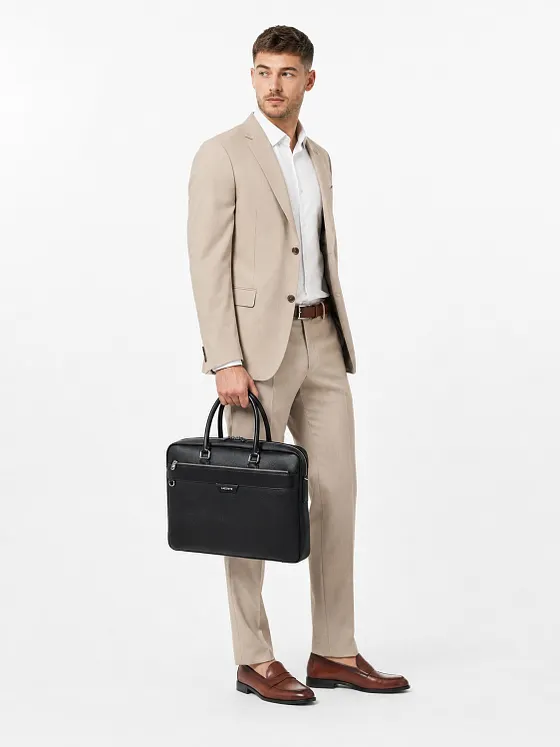 Lacoste Ossian Dokumenttaske Læder 41 cm Laptoprum