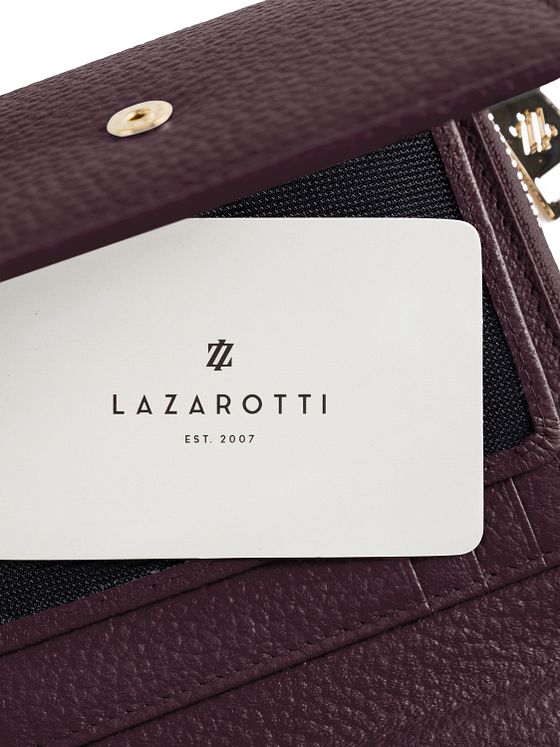 Lazarotti Bologna læderpung med lynlås læder 12 cm