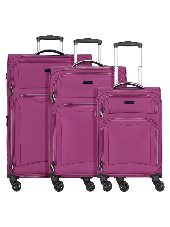 d & n Travel Line 9204 4 hjul Kuffert 3-delt med strækfold