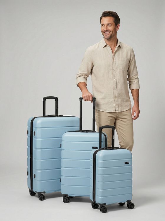 Saxoline Miami 4 kolečka Sada kufrů 3-dílný s roztažitelným záhybem